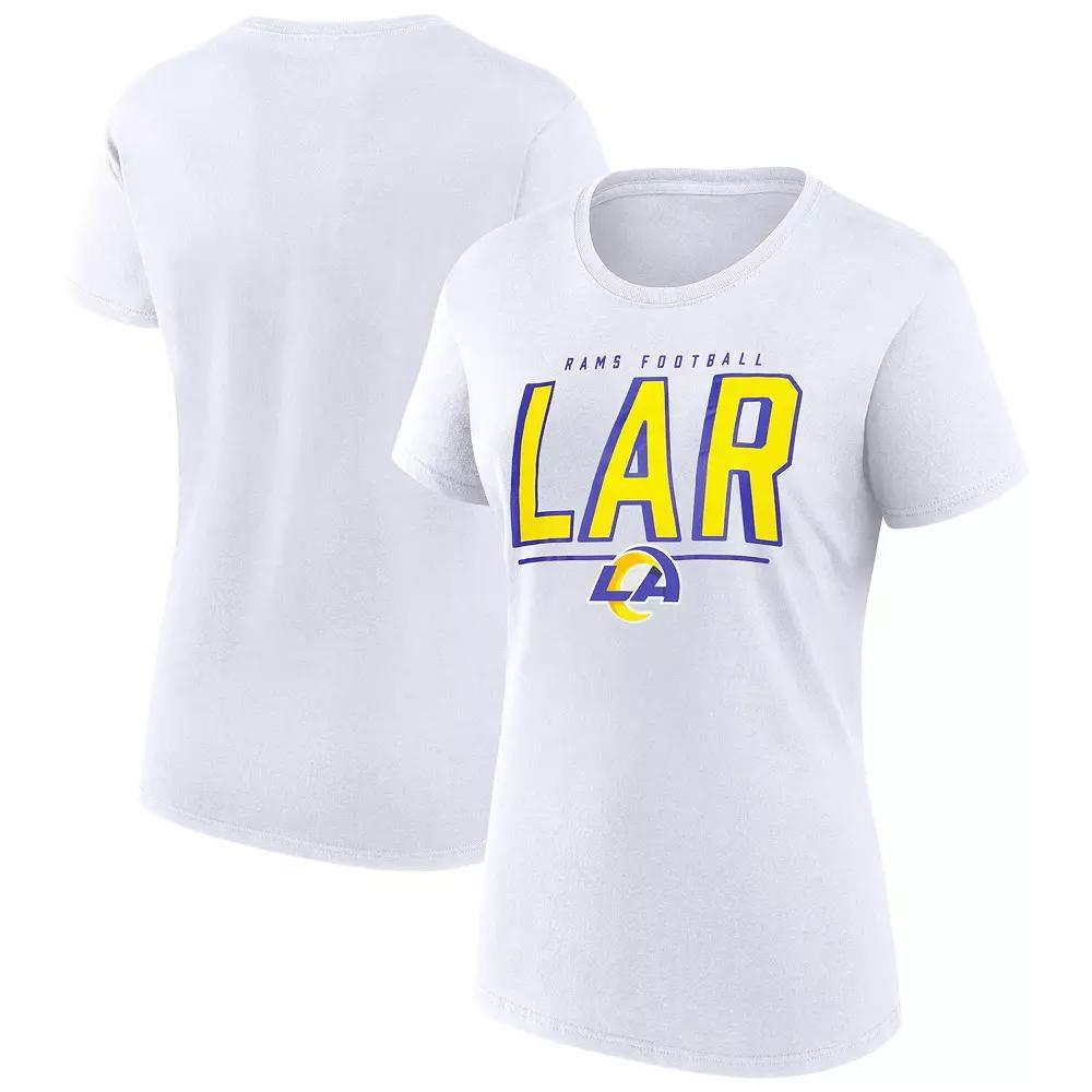 Women's Fanatics White Los Angeles Rams Cheerleader T-Shirt, Size: 3XL Product Image