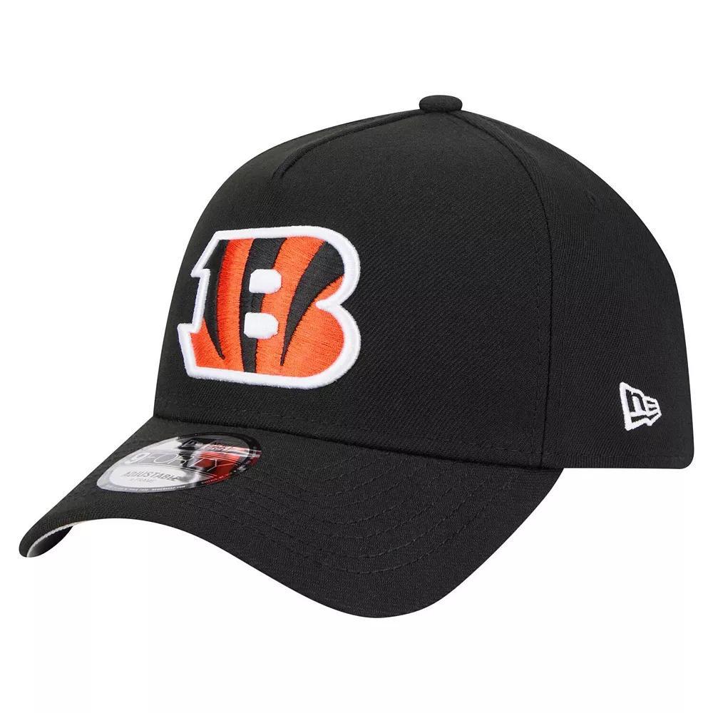 Men's New Era  Black Cincinnati Bengals  A-Frame 9FORTY Adjustable Hat Product Image