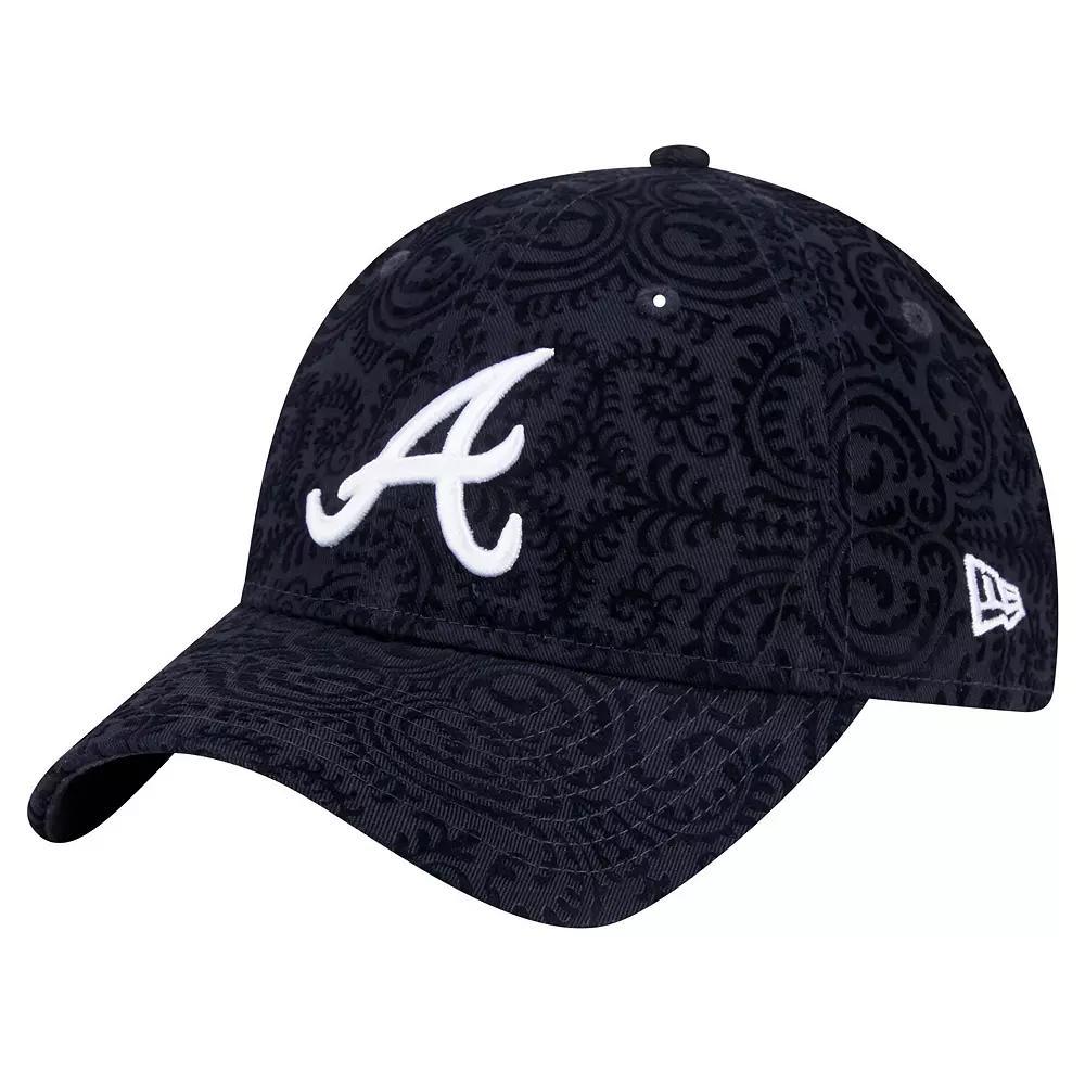 Women's New Era Navy Atlanta Braves Flair 9TWENTY Adjustable Hat, Blue Product Image