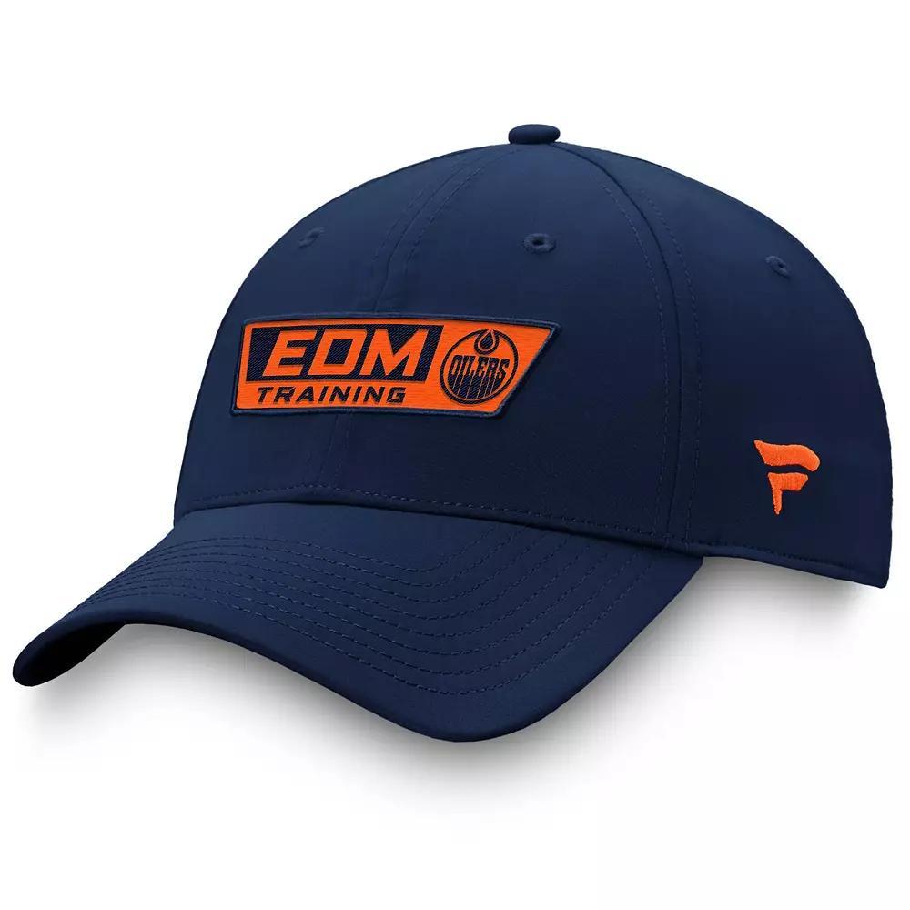 Men's Fanatics Navy Edmonton Oilers Authentic Pro Training Camp Practice Flex Hat, Size: Medium/Large, Oil Blue Product Image