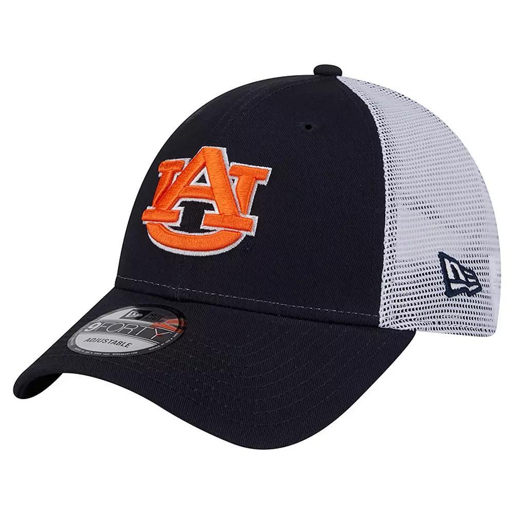Mens New Era Auburn Tigers Trucker 9FORTY Adjustable Hat, Blue Product Image