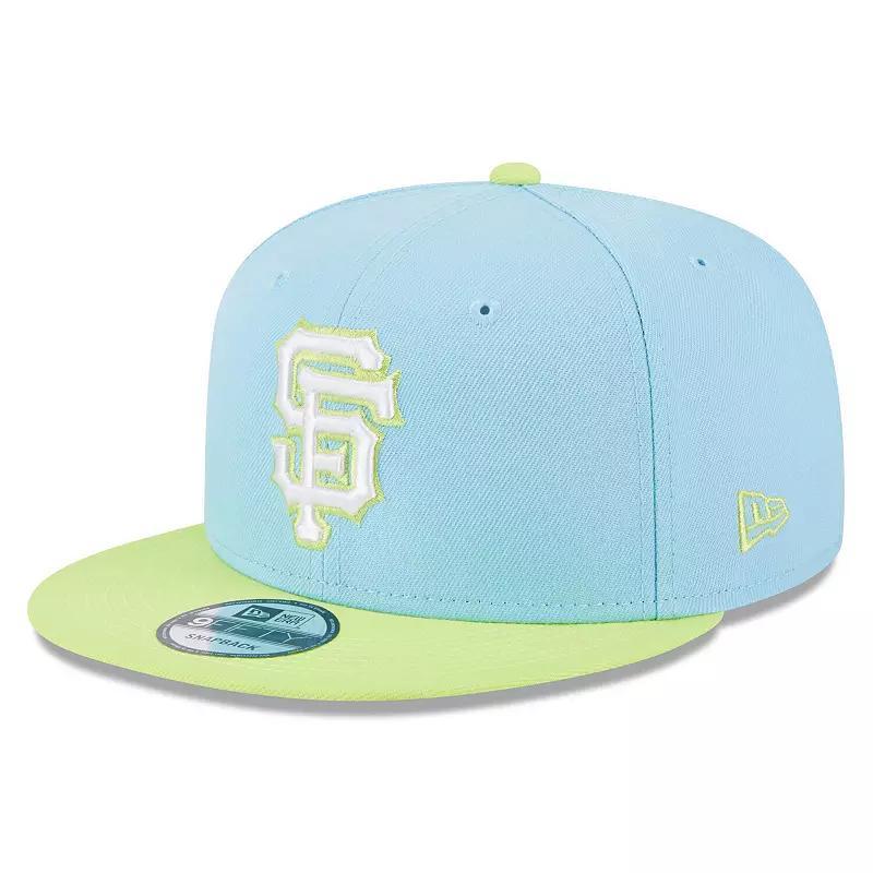Mens New Era Blue/Neon Green San Francisco Giants Spring Basic Two-Tone 9FIFTY Snapback Hat Product Image