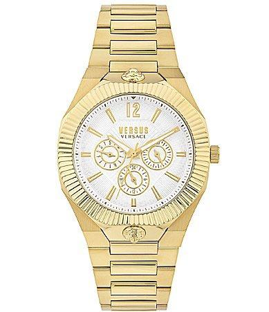 Versace Versus Versace Mens Echo Park Multifunction Two Tone Stainless Steel Bracelet Watch Product Image