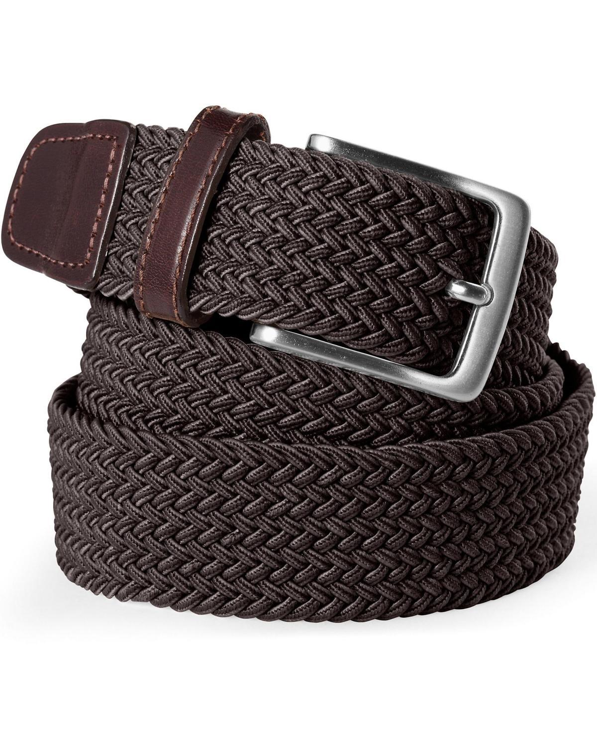 Men's Lands' End Elastic Braid Leather Trim Belt, Size: Small, Radiant Blue Product Image
