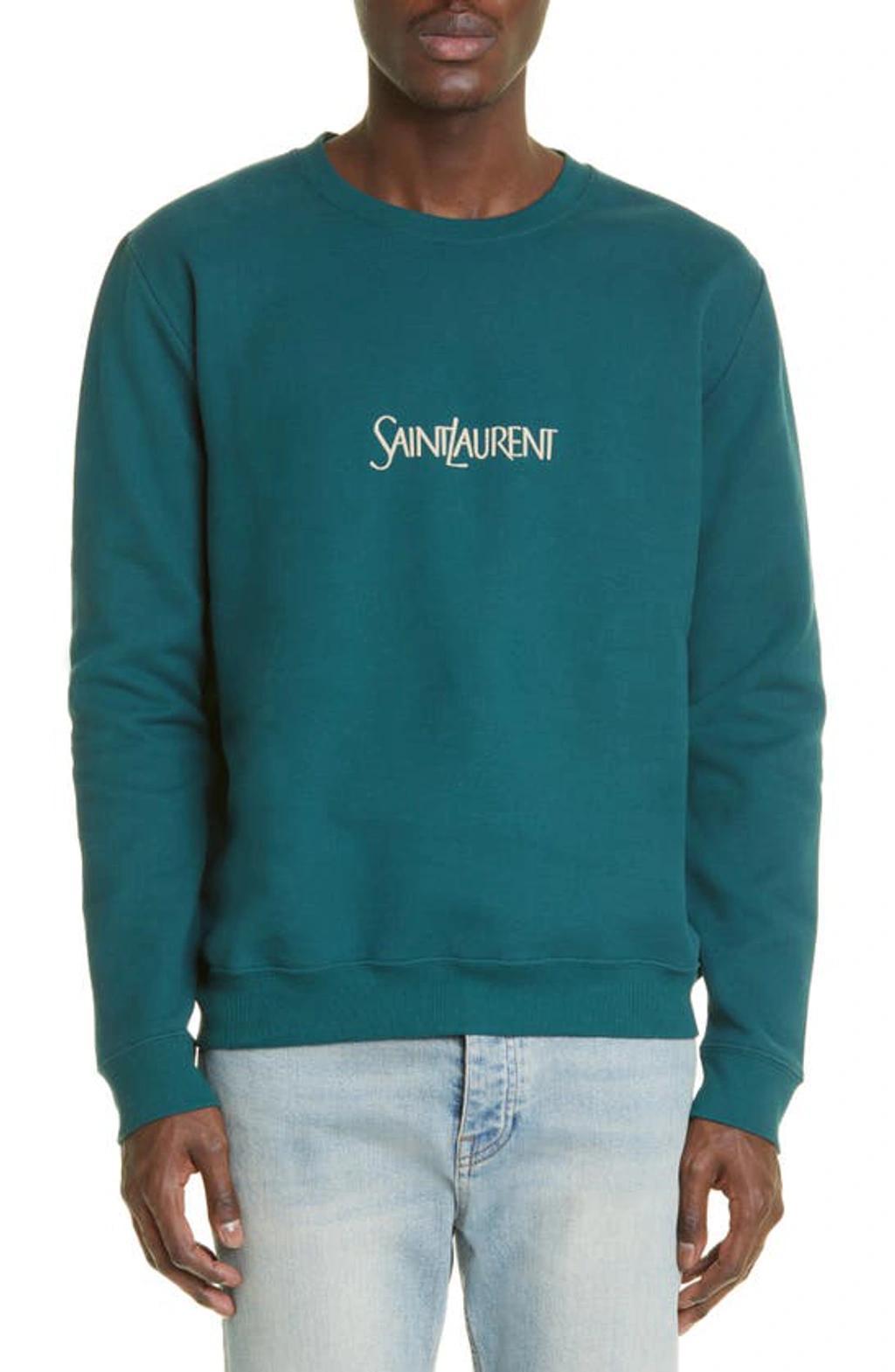 Mens Logo Cotton Crew Sweatshirt Product Image