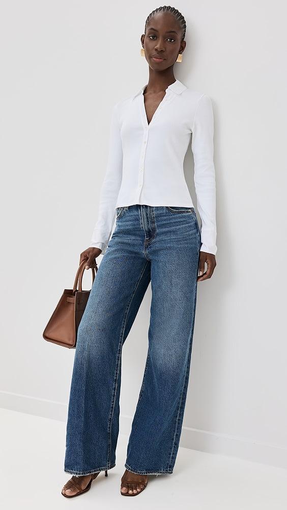 Veronica Beard Jean Scottie Mixed Media Top | Shopbop Product Image