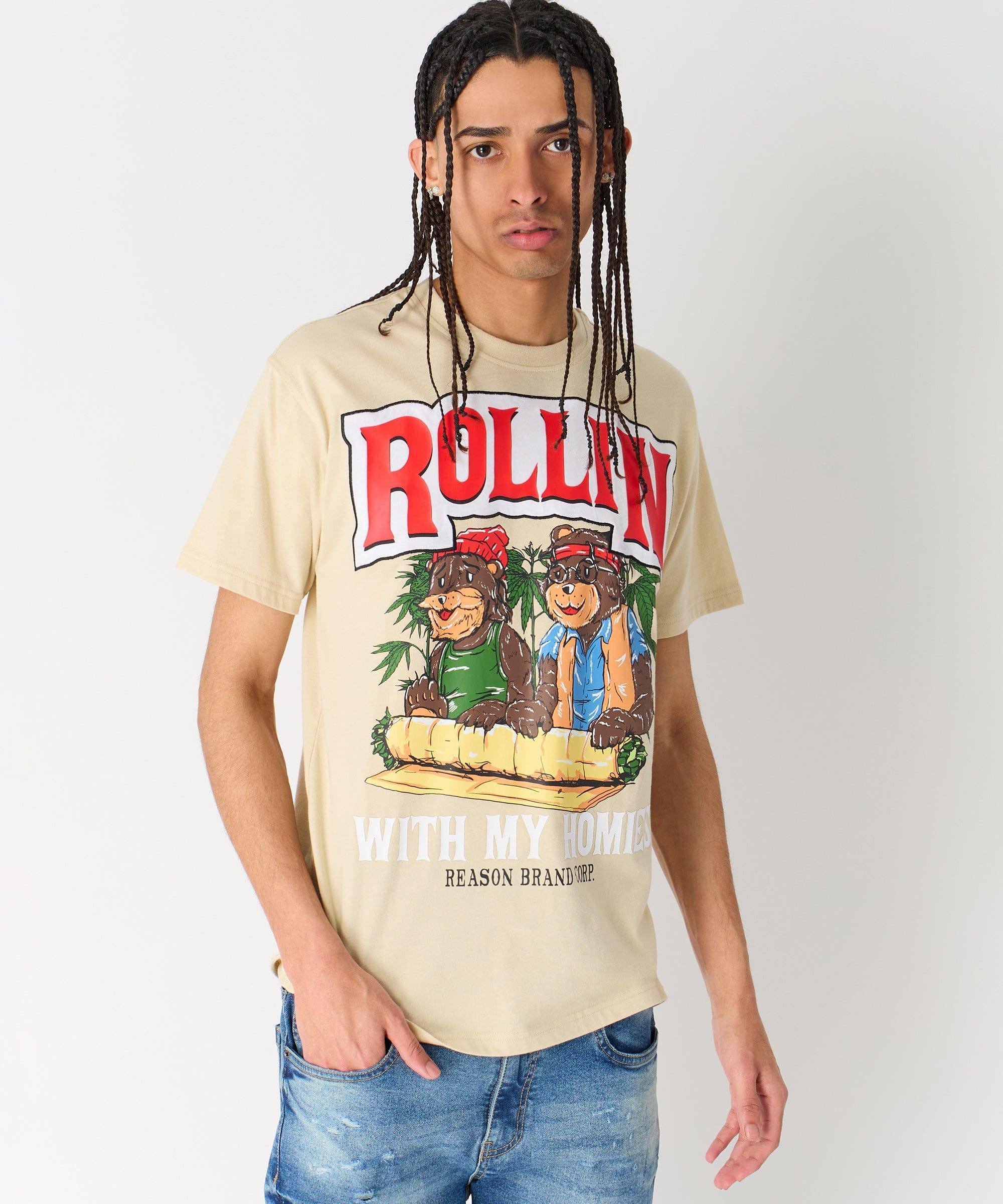 Cheech & Chong Rollin Homies Short Sleeve Tee - Khaki Product Image
