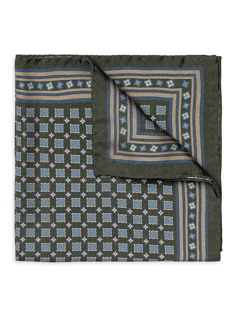 Mens Floral Silk Pocket Square Product Image