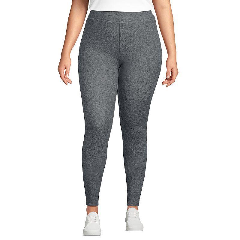 Plus Size Lands' End Serious Sweats Fleece Lined High-Waist Leggings, Women's, Size: 2XL, Deep  Blue Product Image