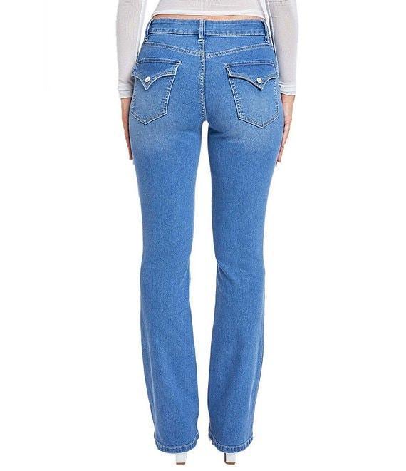 YMI Jeanswear Mid Rise Back Flap Pocket Bootcut Jeans Product Image