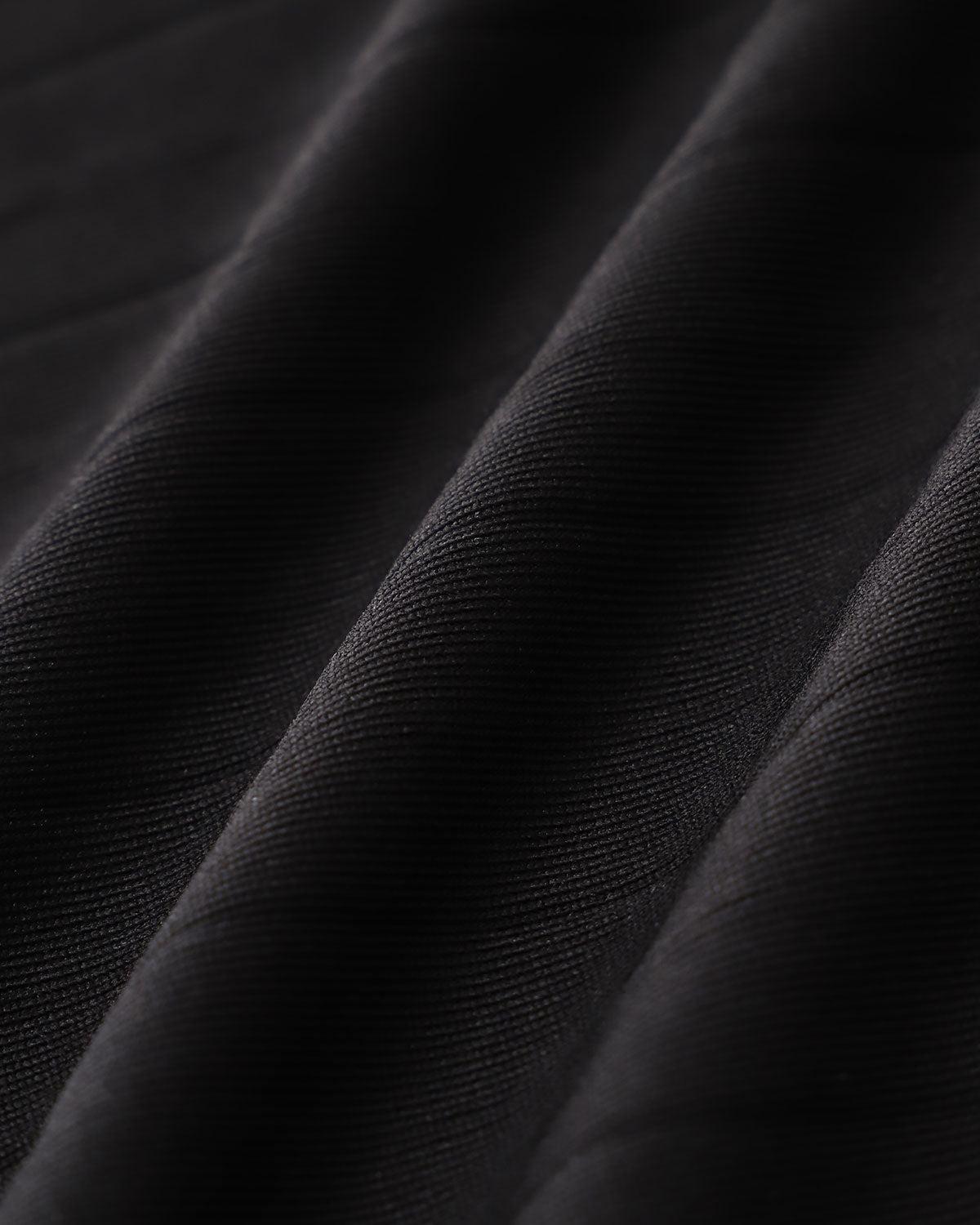 Black Elastic Waist Pleated Midi Skirt Product Image