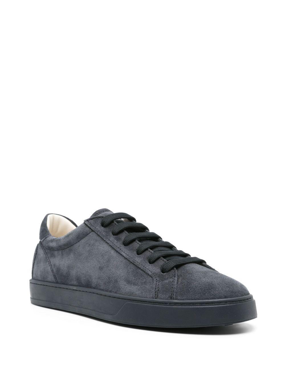 logo-embossed suede sneakers Product Image