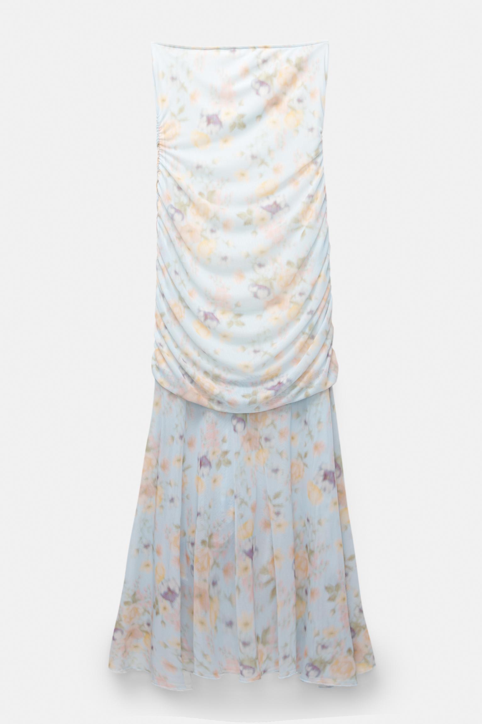 Floral tulle midi dress Product Image