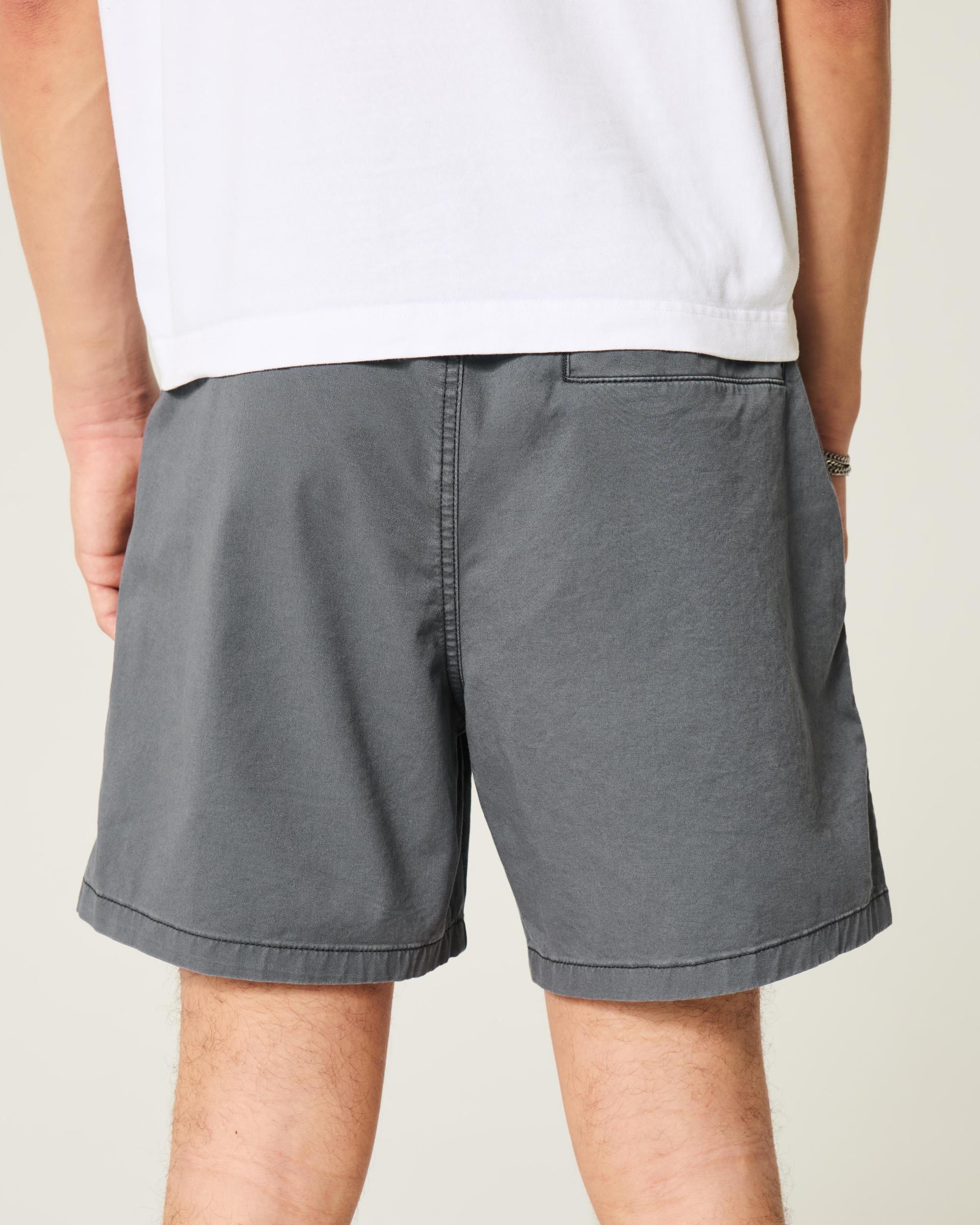 Mid-Thigh Twill Pull-On Shorts Product Image