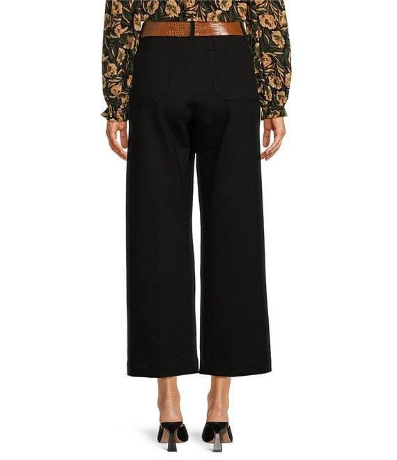Gibson & Latimer High Rise Wide Leg Front Pocket Belted Ponte Pants Product Image