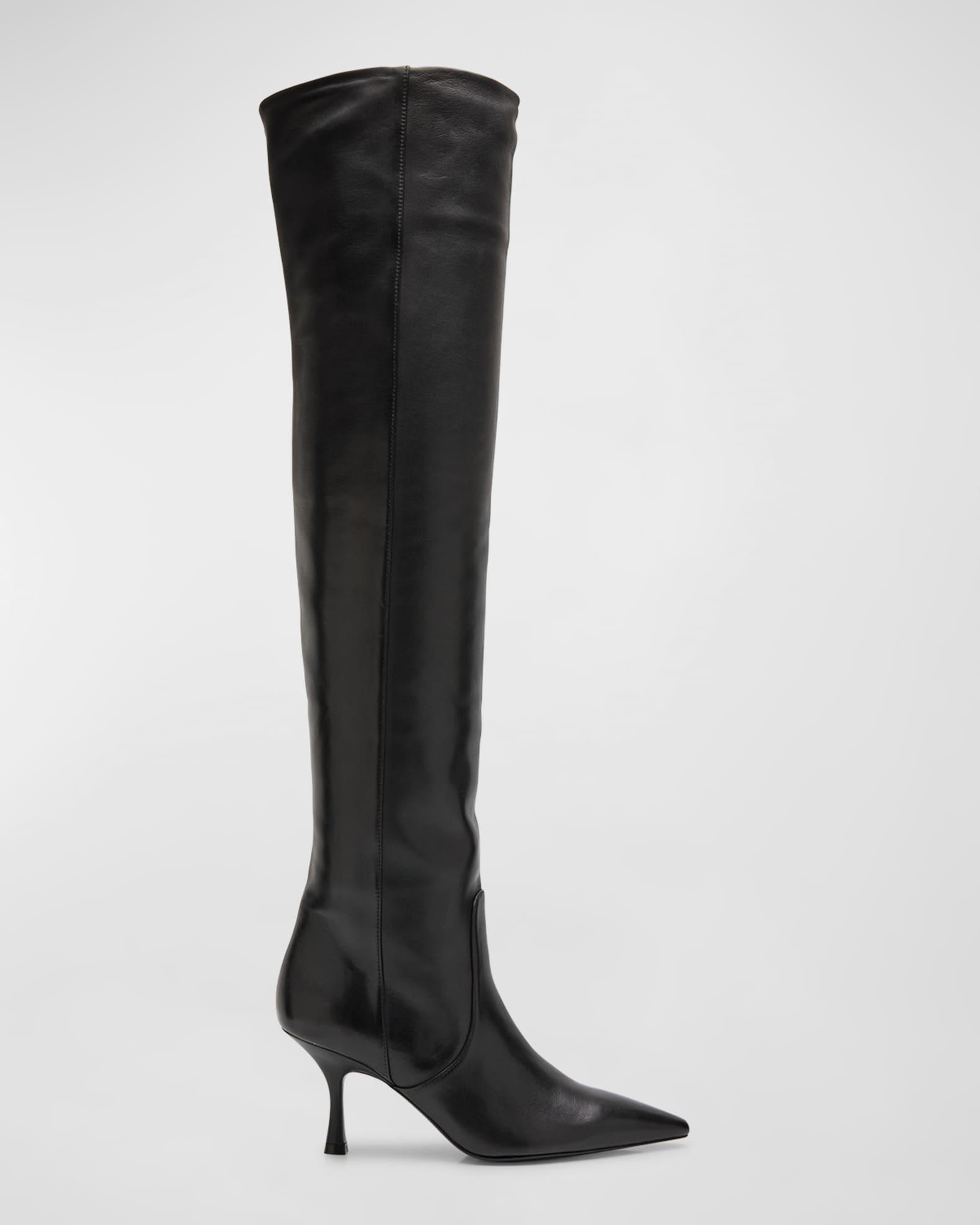 Naomi Leather Over-The-Knee Boots Product Image