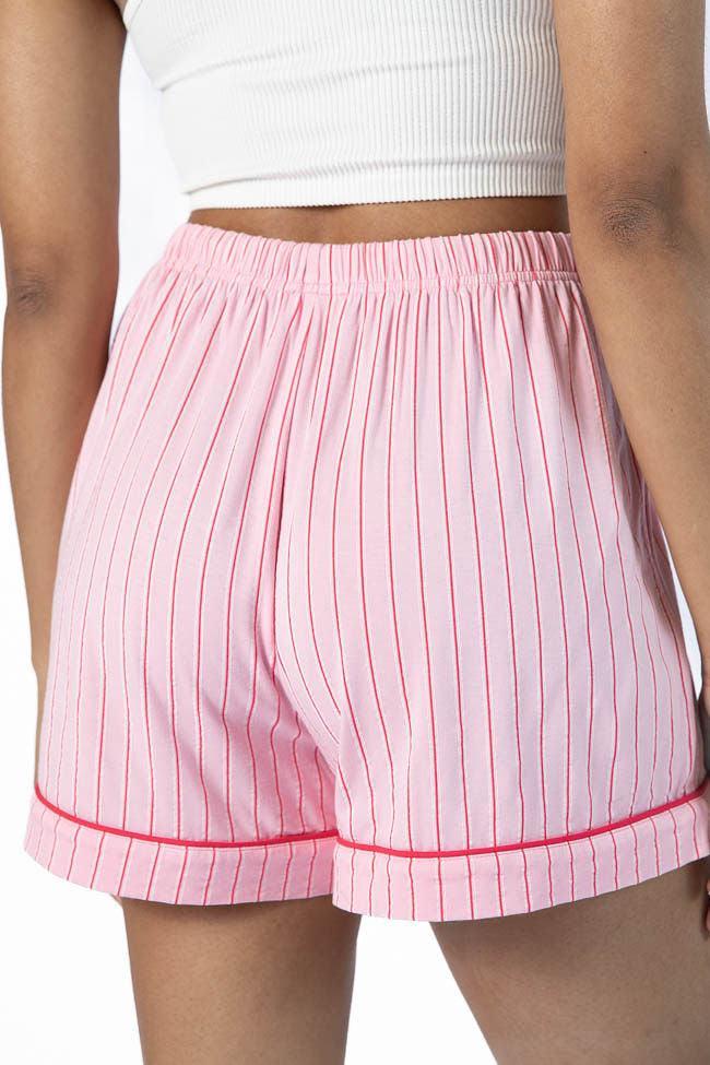 Good To Get Away Pink and Red Stripe Shorts SALE Product Image