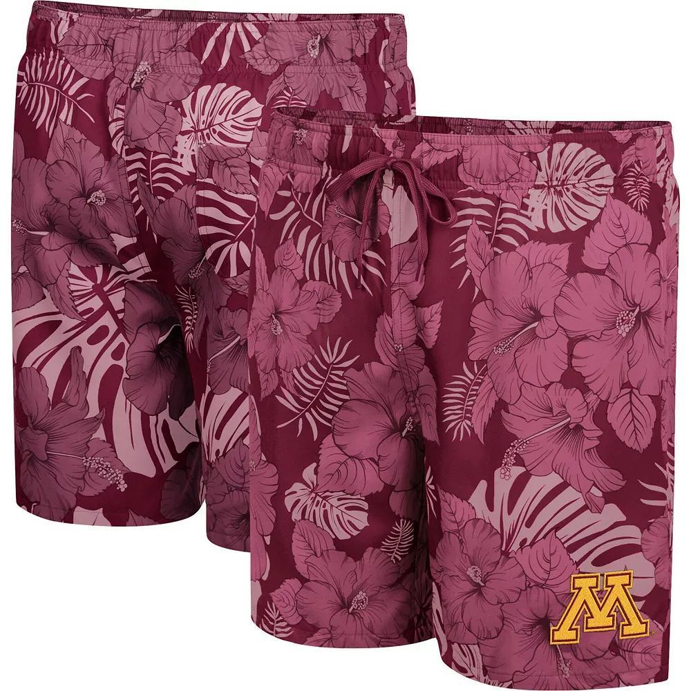 Men's Colosseum Maroon Mississippi State Bulldogs The Dude Swim Shorts, Size: Large, Mst Red Product Image