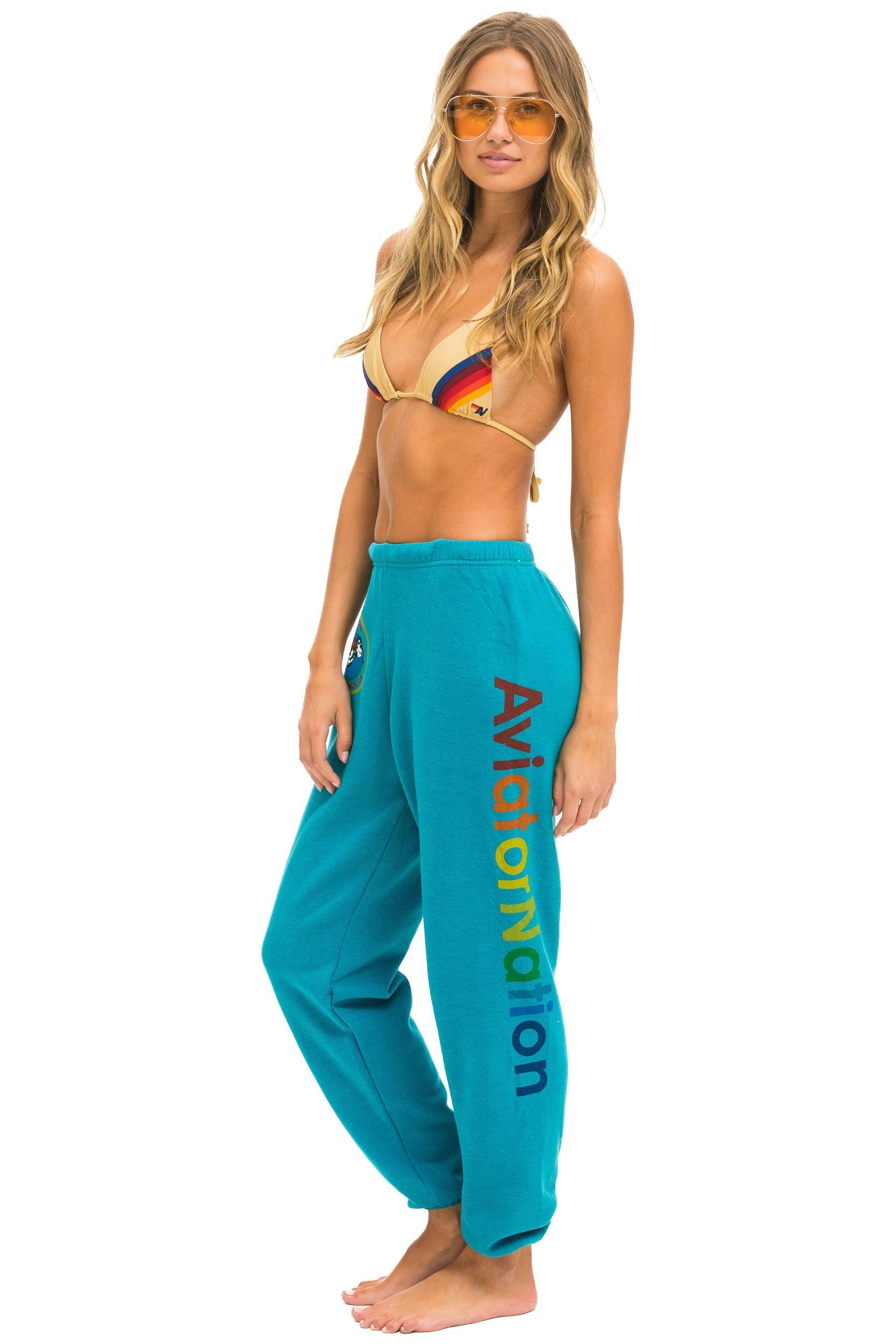 AVIATOR NATION LAGUNA BEACH SWEATPANTS - TEAL Female Product Image