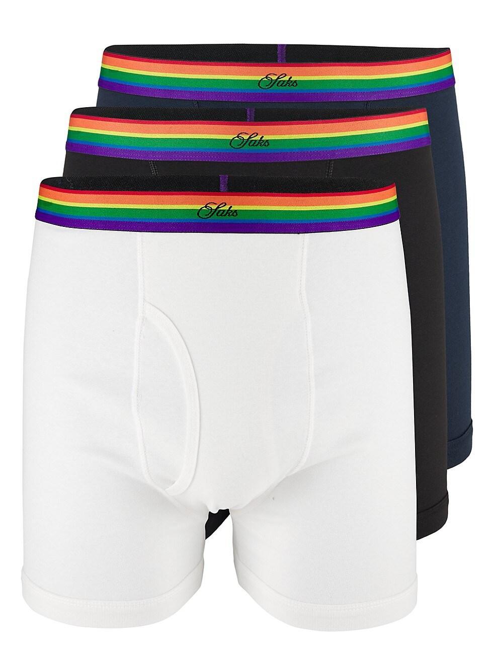 Mens COLLECTION Pride Stretch-Cotton Boxer Briefs Product Image
