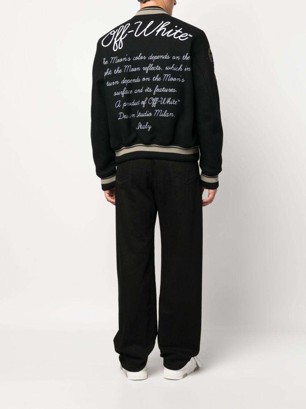 logo-appliqué bomber jacket Product Image