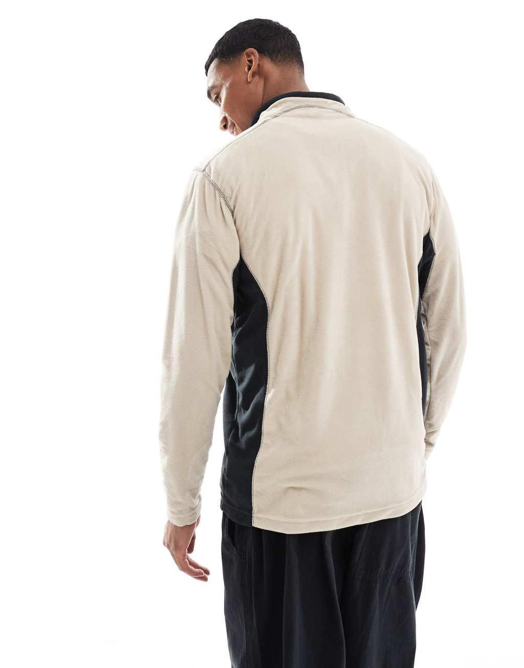 Columbia Klamath Range half zip fleece in stone and black  Product Image