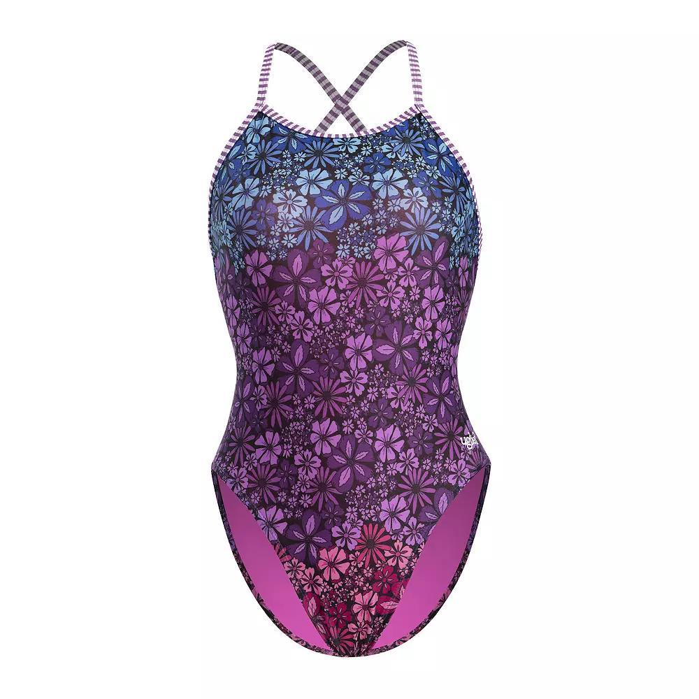 Women's Dolfin Uglies Retroflora Print Diver-Back Competitive One-Piece Swimsuit, Size: 26, Rf Retroflora Product Image