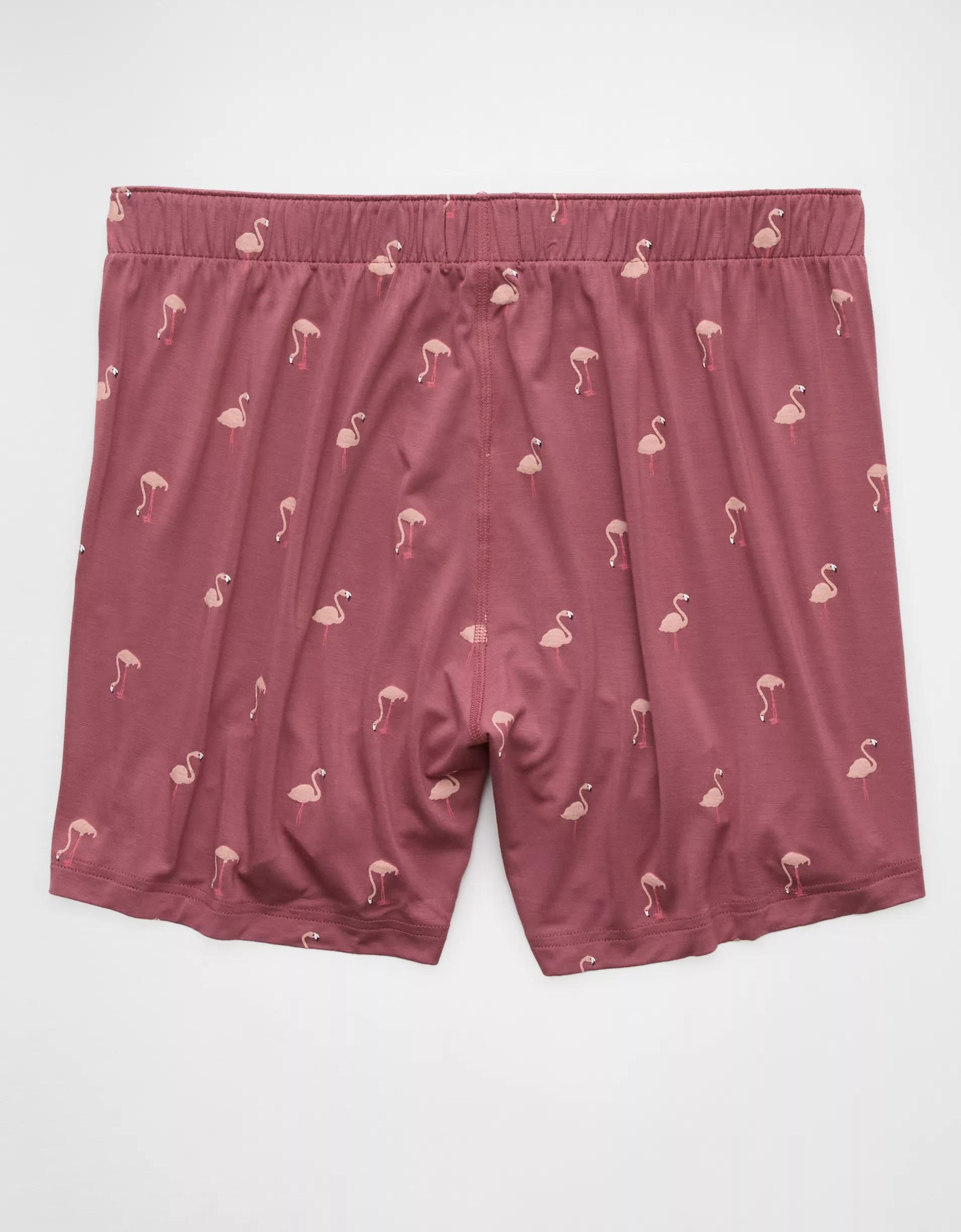 AEO Men's Flamingos Slim Knit Ultra Soft Boxer Short Product Image