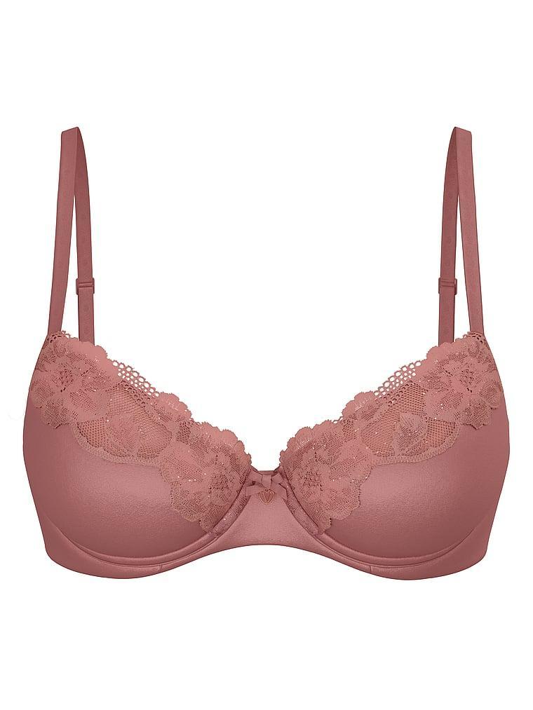 Lace Trim Lightly Lined Demi Bra Product Image