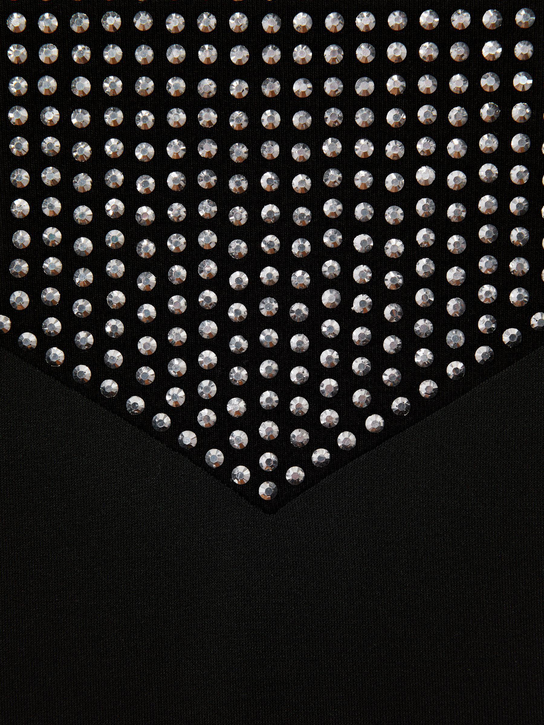 Good American Embellished Square Neck Thong Bodies in Black Product Image