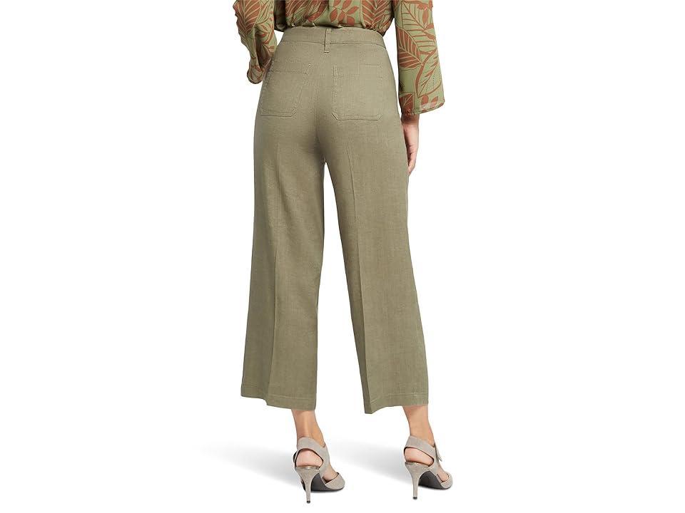 NYDJ Wide Leg Cropped Cargo (Avocado) Women's Casual Pants Product Image