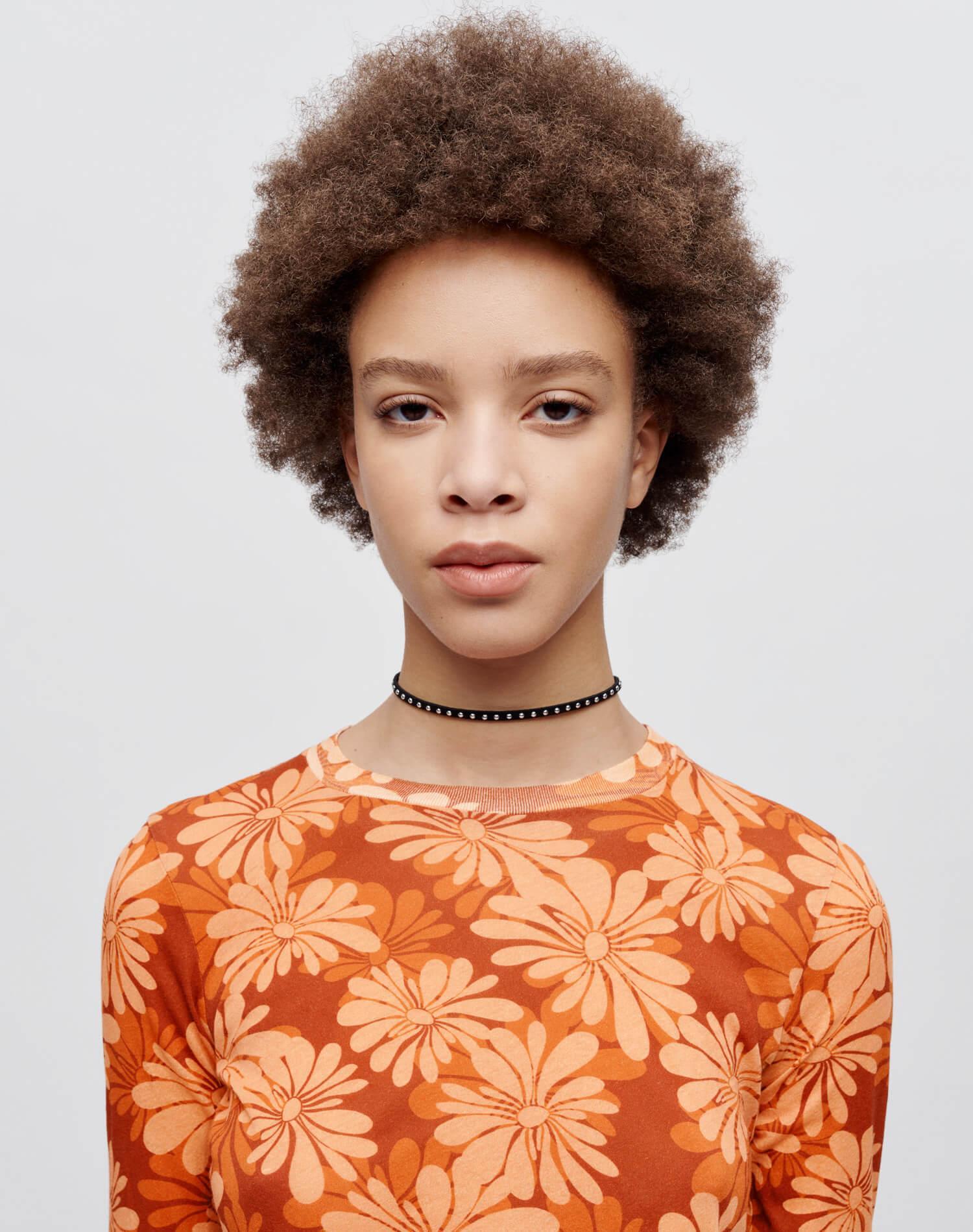 Sheer Long Sleeve Tee - Retro Daisy Product Image