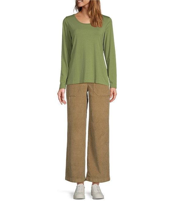 L.L.Bean Corduroy Wide Leg High Rise Pocket Pants Product Image