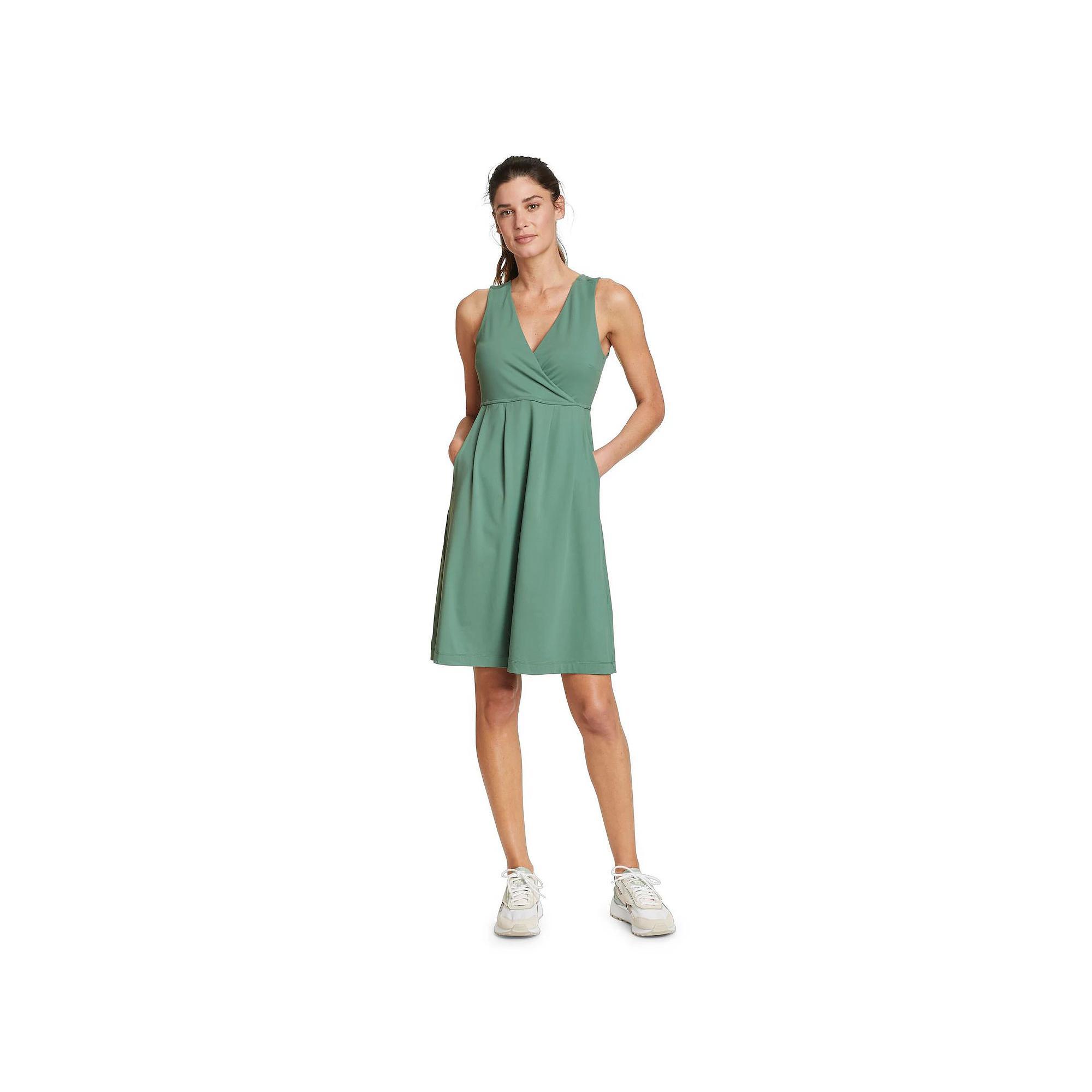 Women's Eddie Bauer Aster Crossover Dress, Size: XXL, Dark Seafoam Product Image