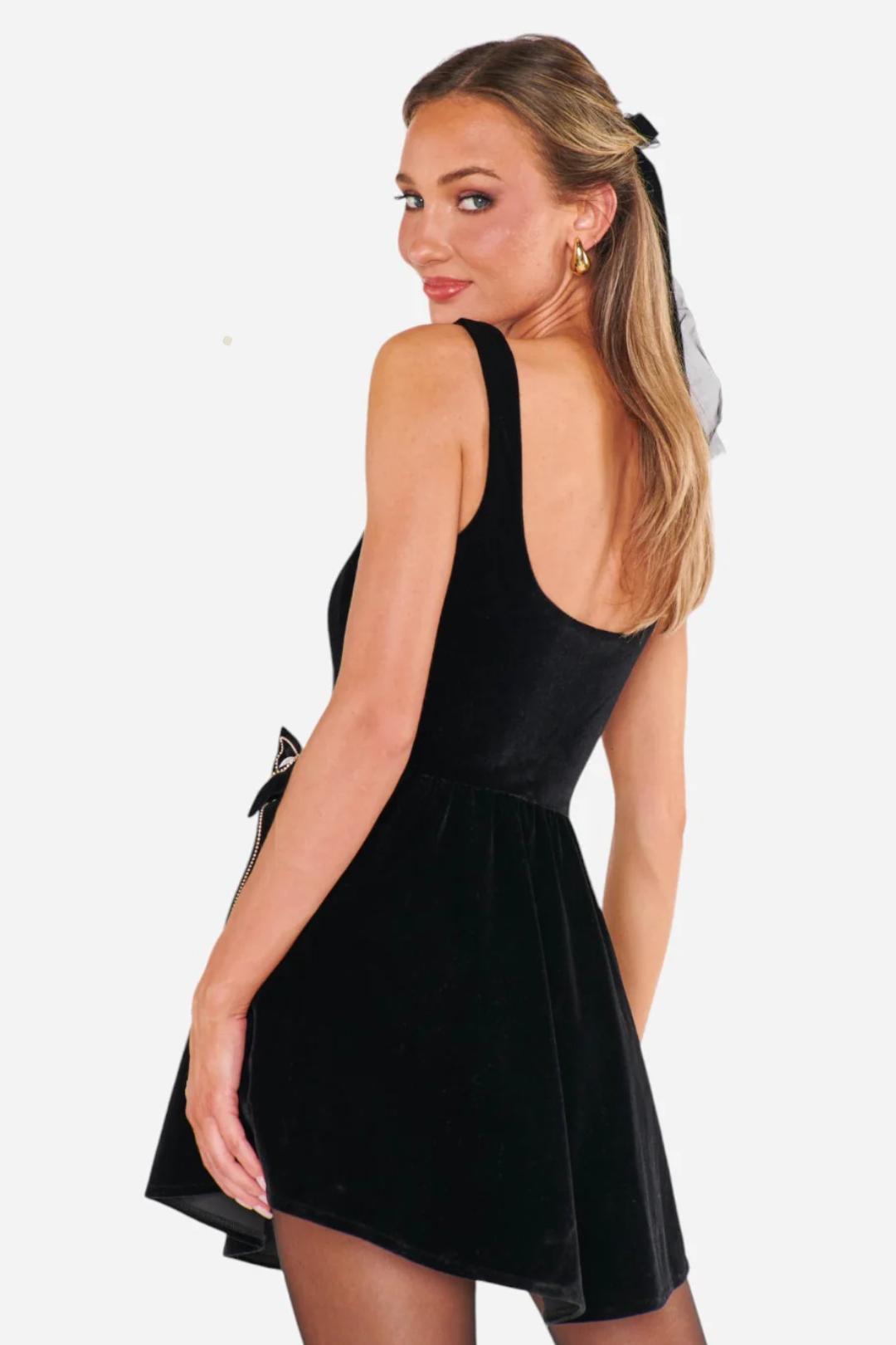 Ricci Velvet Skort Dress Product Image