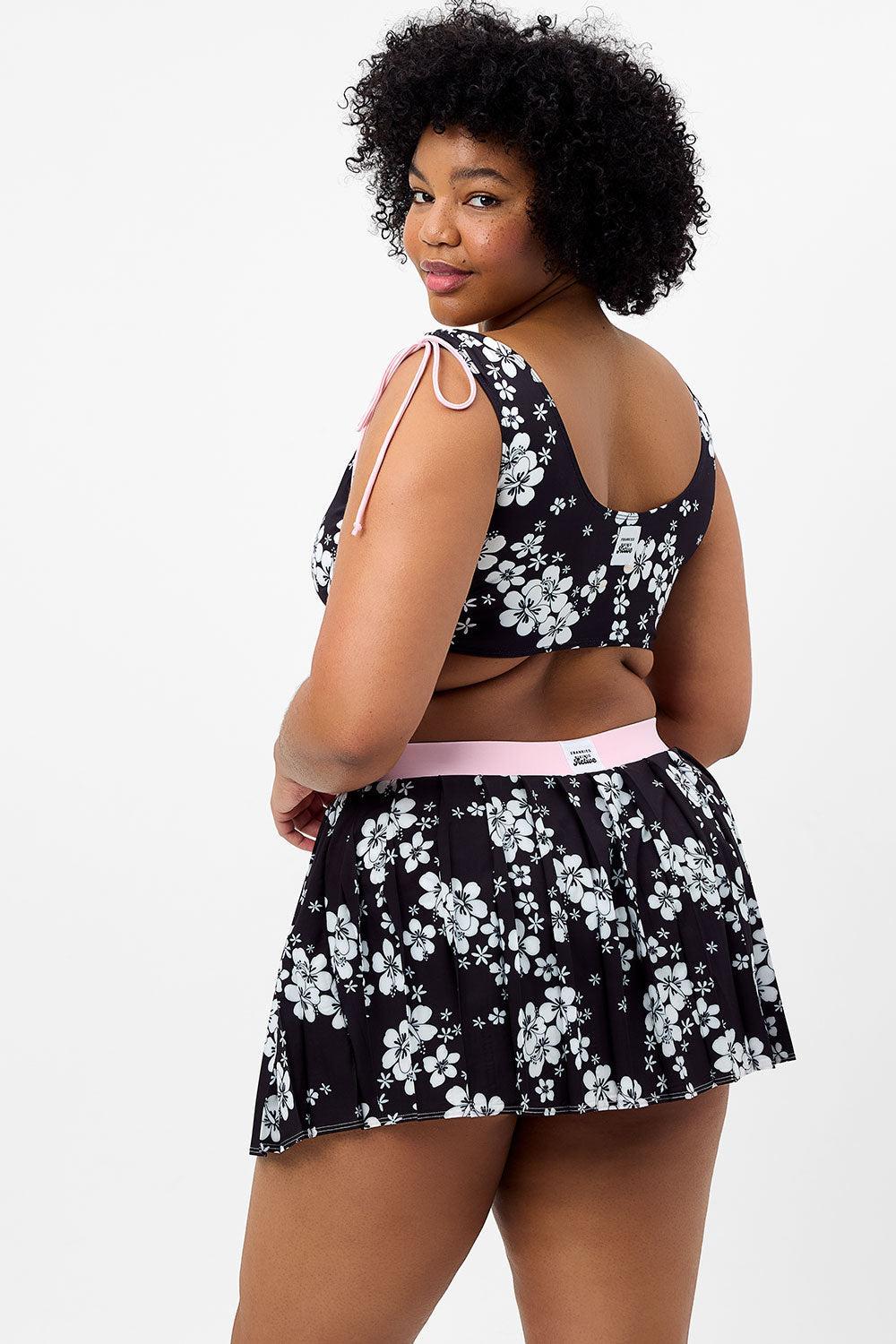 Windy Floral Tennis Skirt - Plush Plumeria Product Image