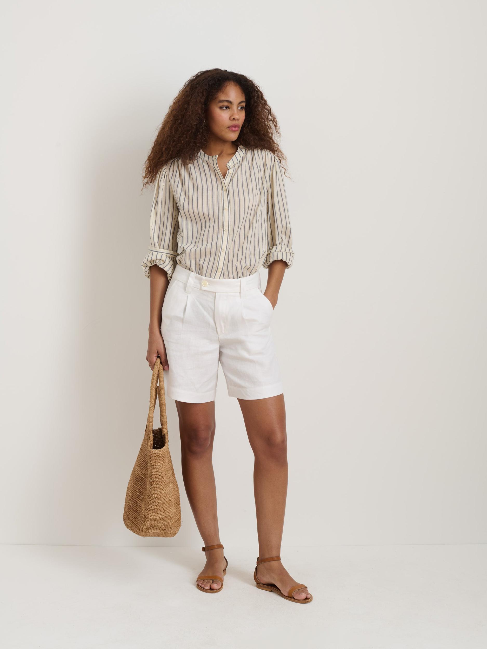 Ali Striped Top In Cotton Voile Product Image