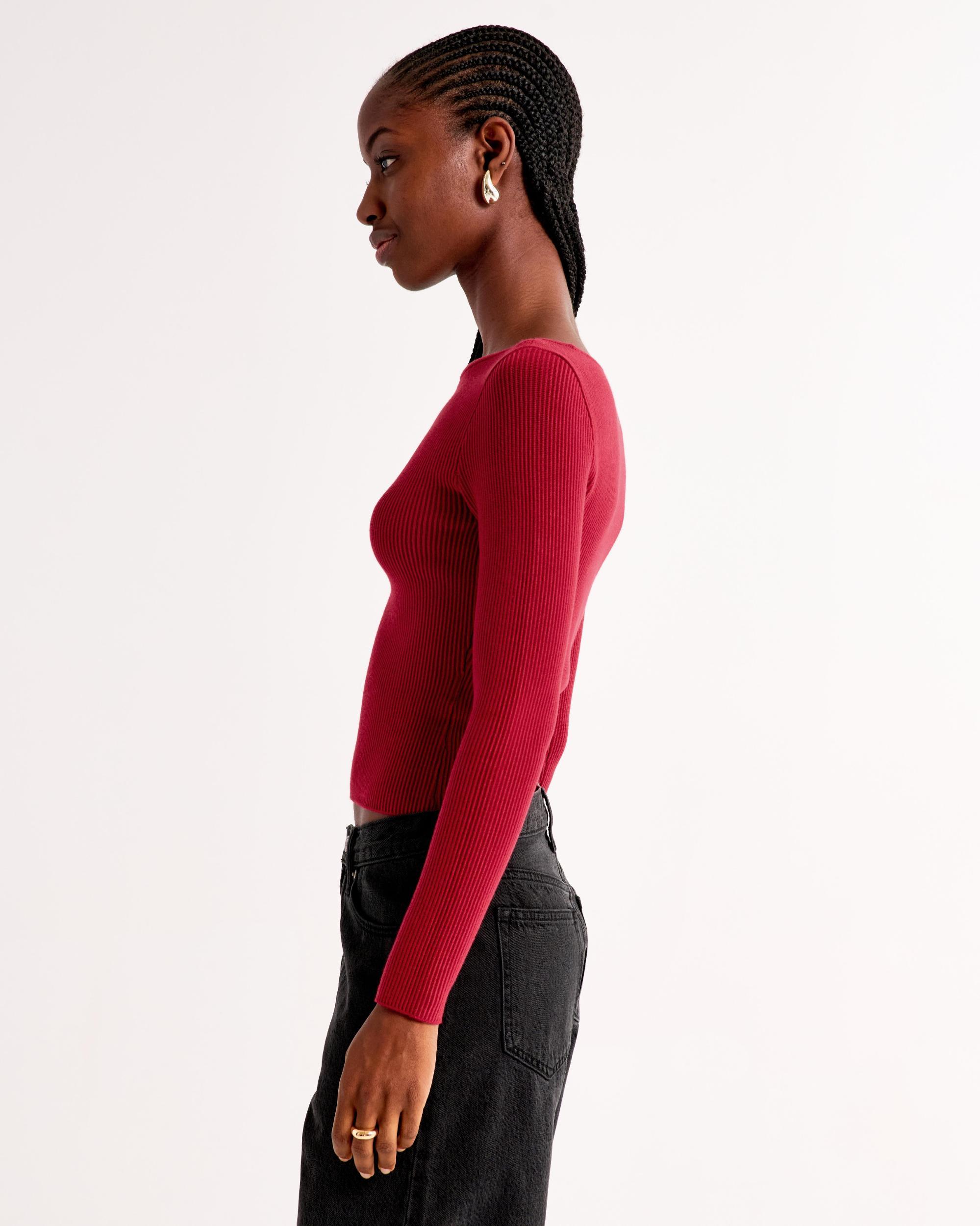 Long-Sleeve Ottoman Slash Top Product Image