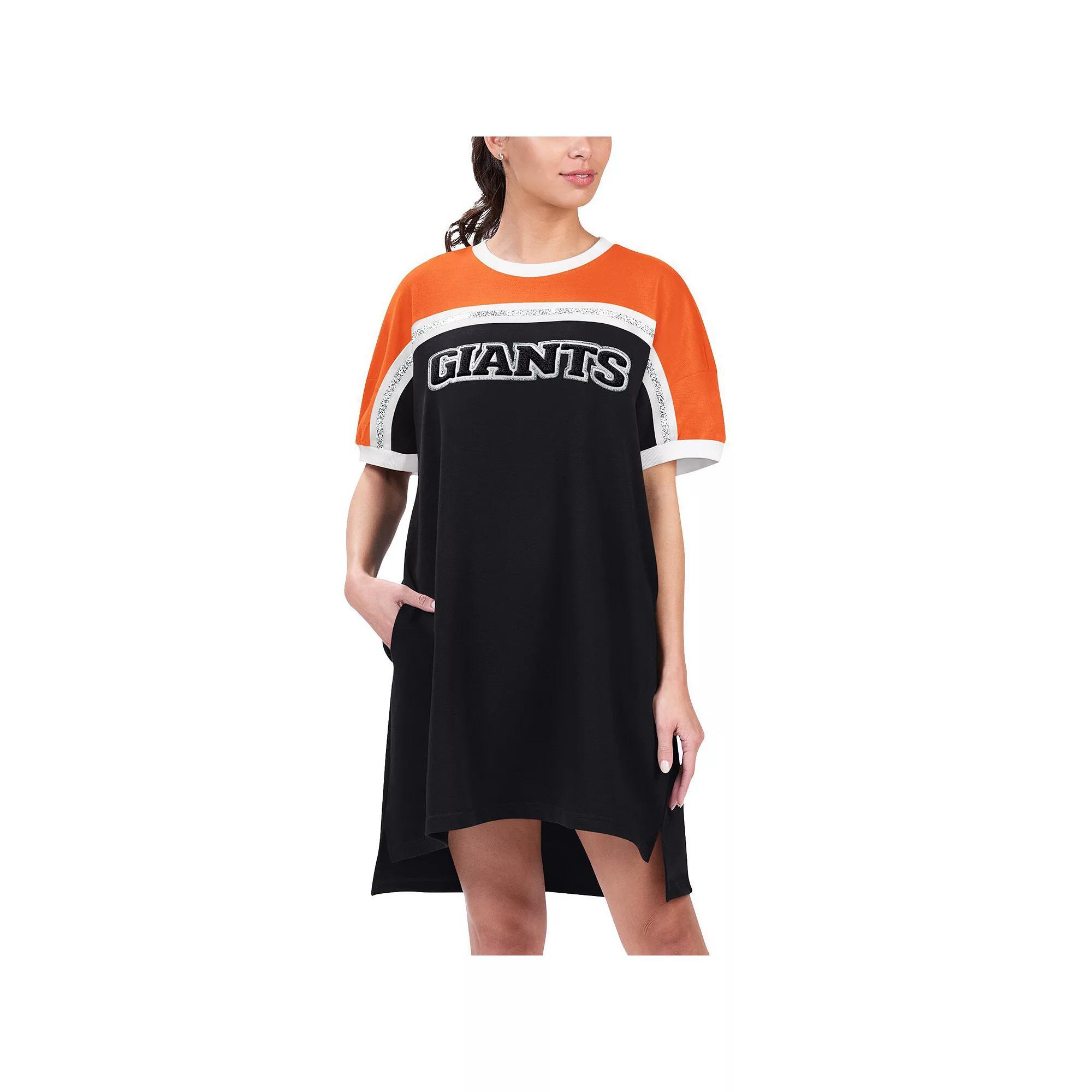 Women's G-III 4Her by Carl Banks Black/Orange San Francisco Giants Circus Catch Sneaker Dress, Size: XS Product Image