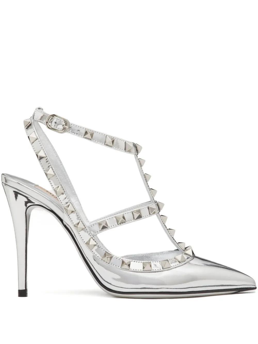 Rockstud 100mm ankle-strap pumps Product Image
