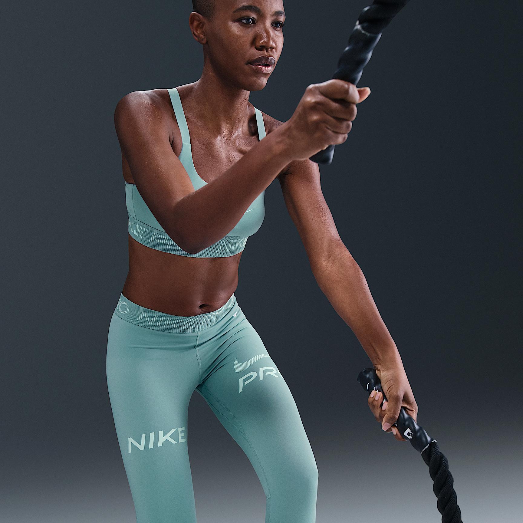 Women's Nike Pro Mid-Rise 7/8 Mesh-Panel Graphic Leggings Product Image