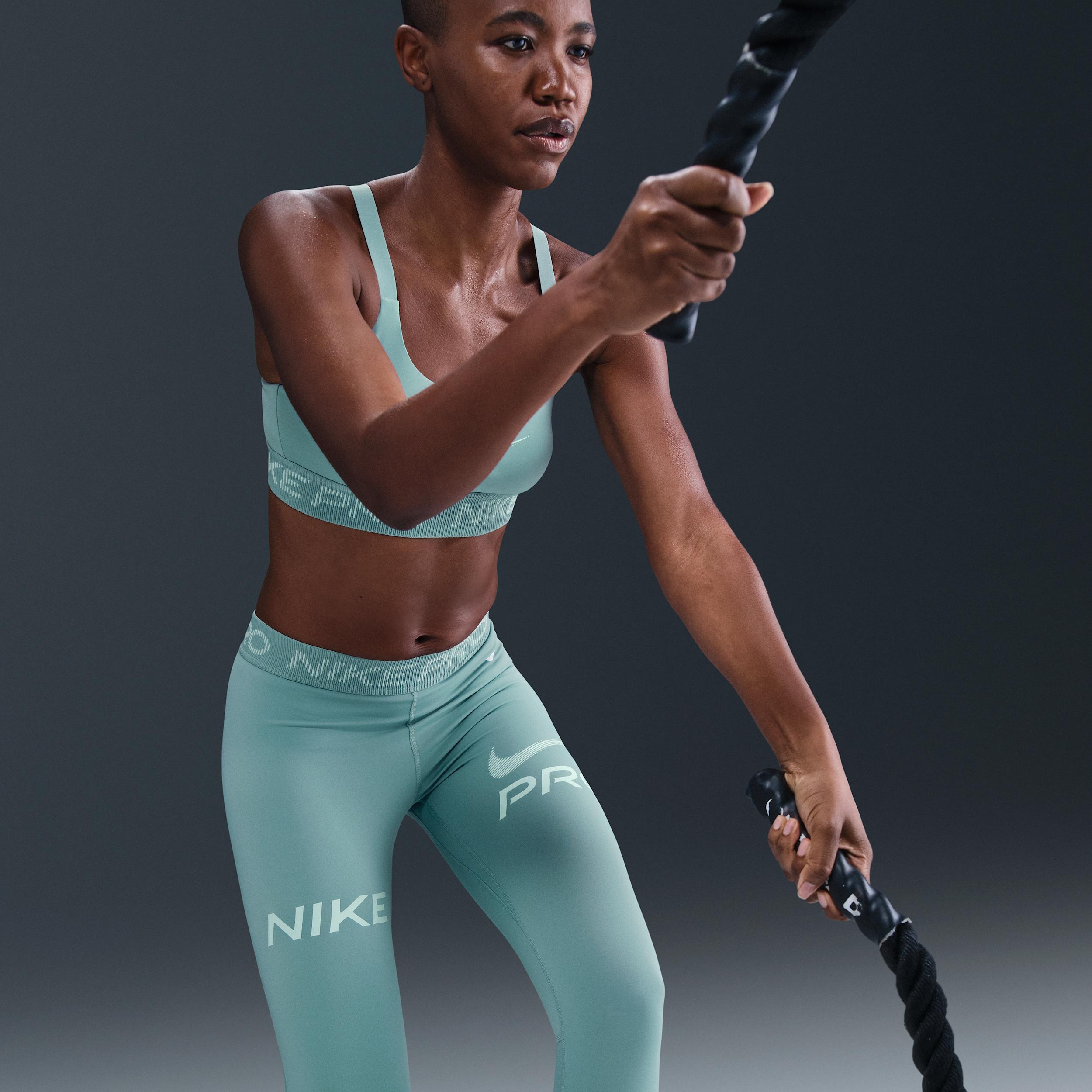 Women's Nike Pro Mid-Rise 7/8 Mesh-Panel Graphic Leggings Product Image