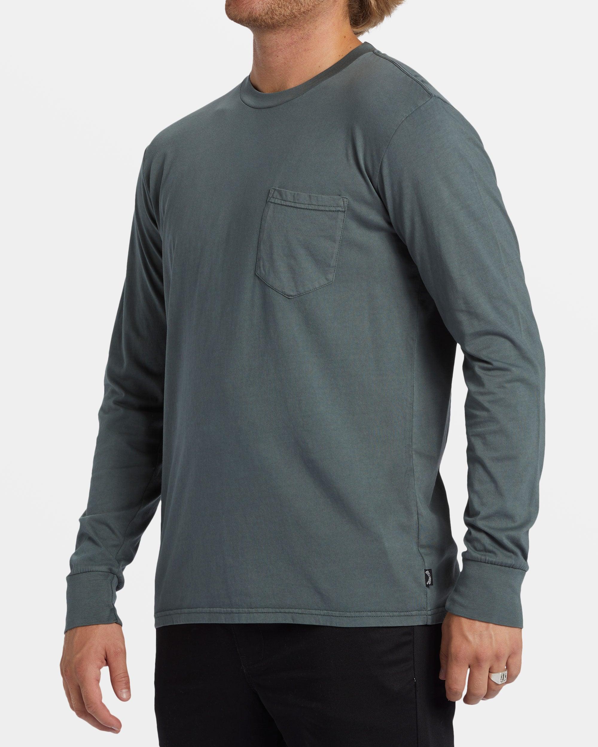 Essential Long Sleeve T-shirt - Slate Green Male Product Image