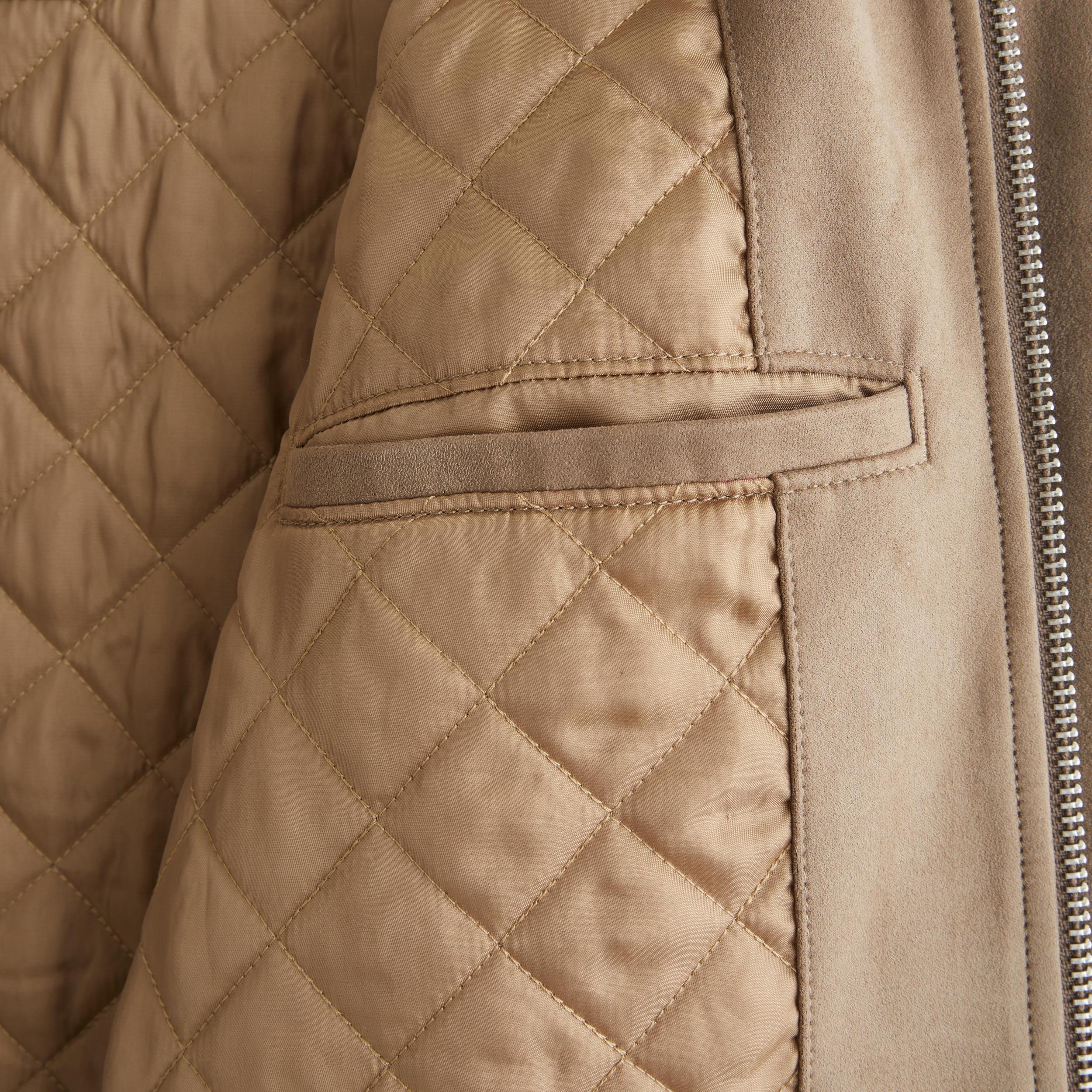 Vegan Suede Bomber Jacket Product Image