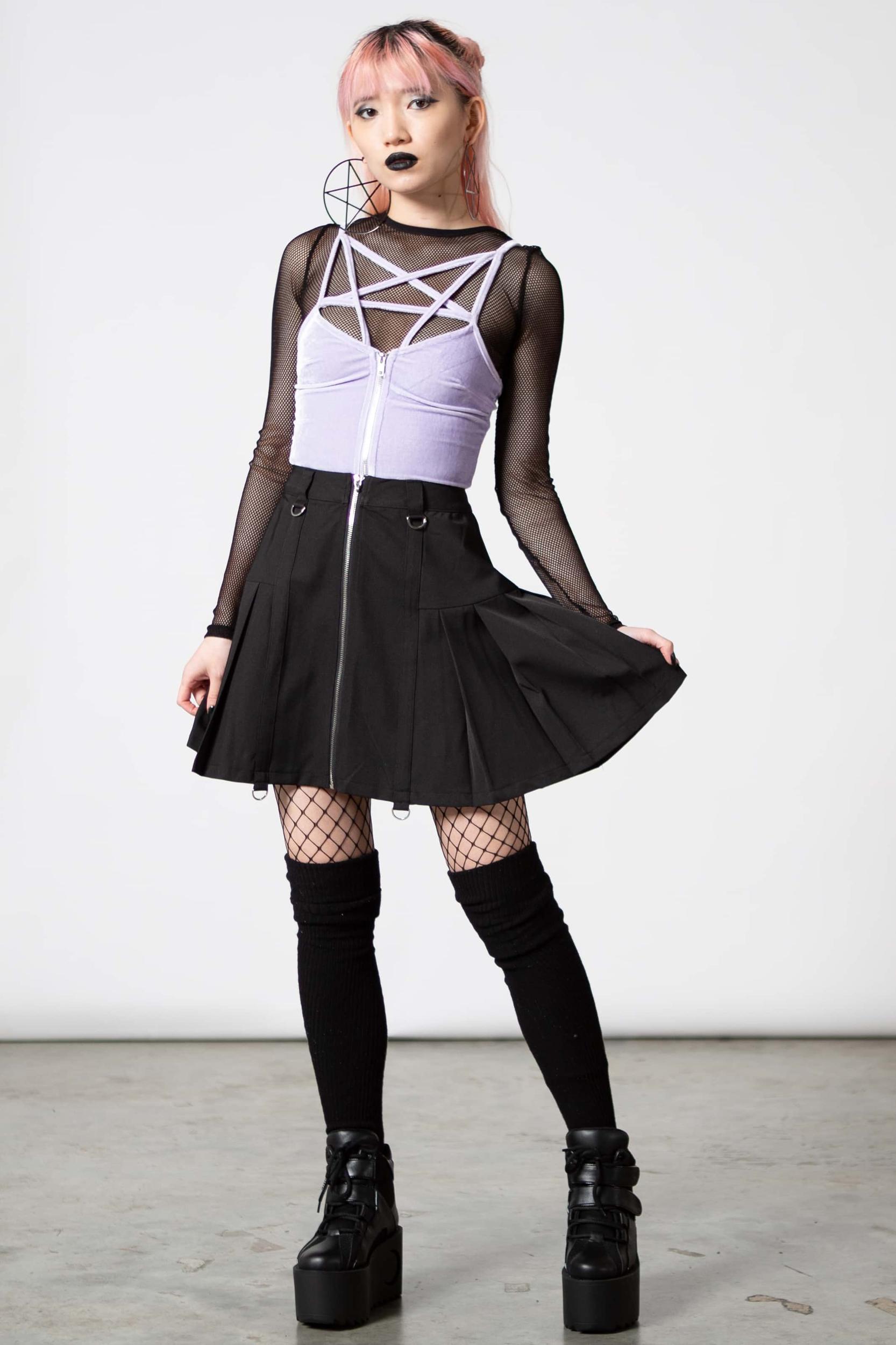 Lost In Sin Zip Top [PASTEL LILAC] - Resurrect Female Product Image