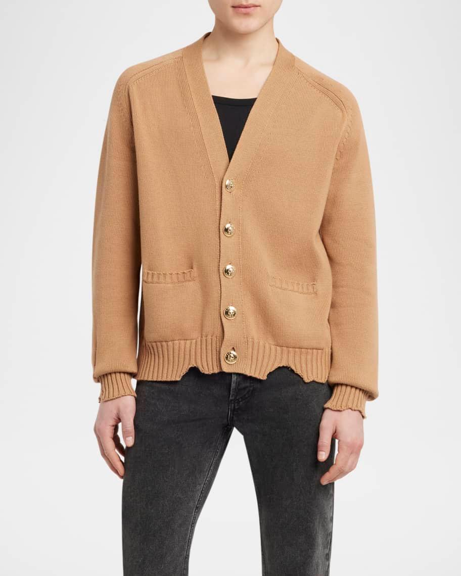 Mens Distressed Skull Cardigan Product Image