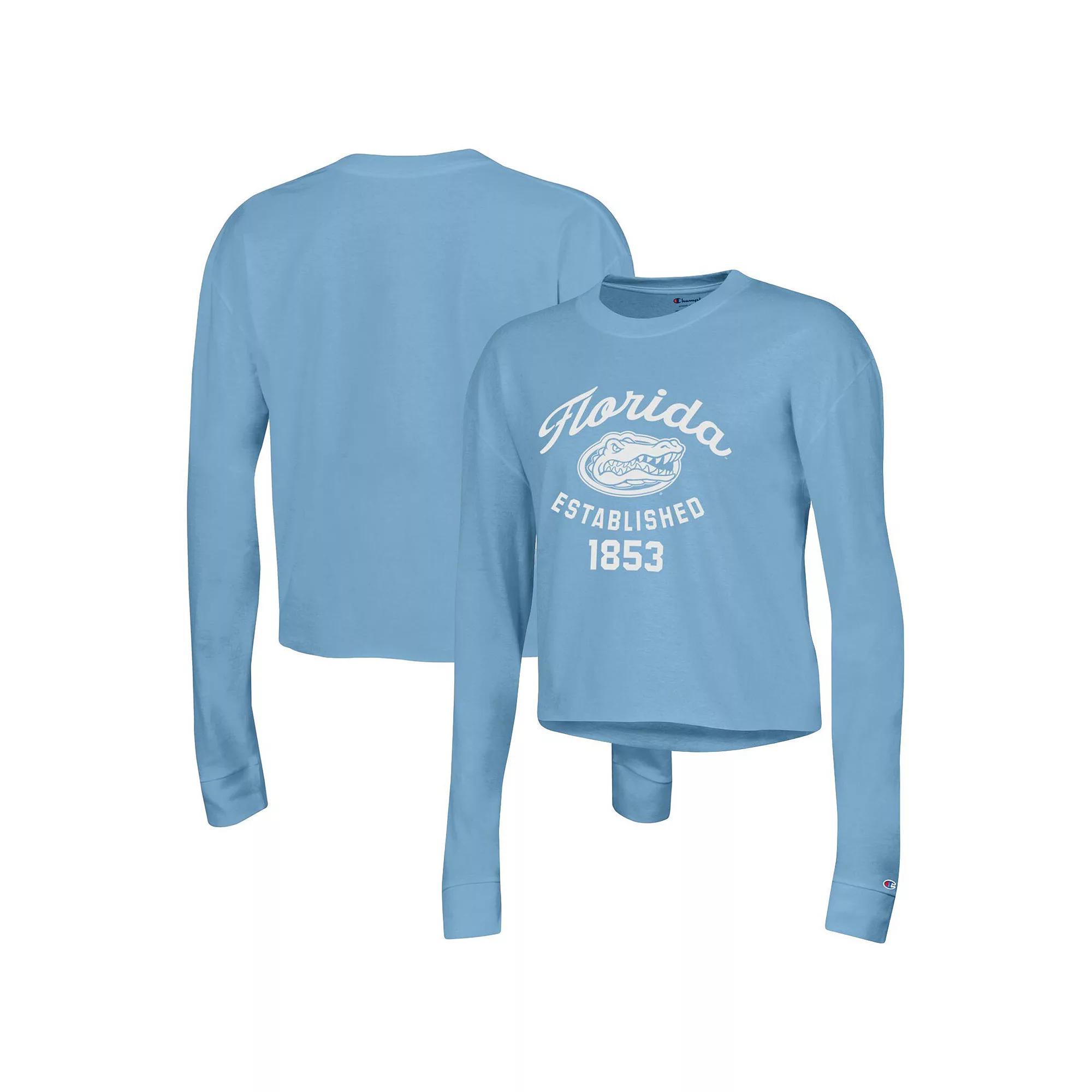 Womens Champion Florida Gators Boyfriend Cropped Long Sleeve T-Shirt Product Image