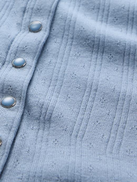 Cropped Pointelle Cardigan Product Image