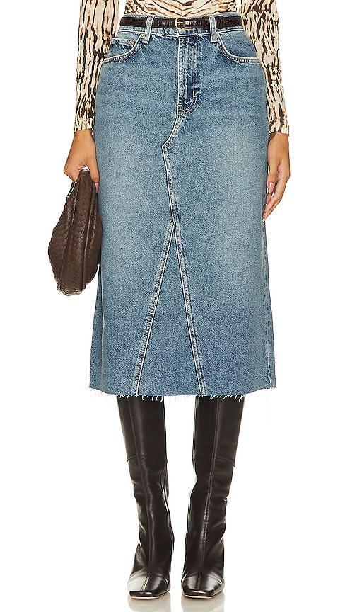 Womens Highland Denim Midi-Skirt Product Image