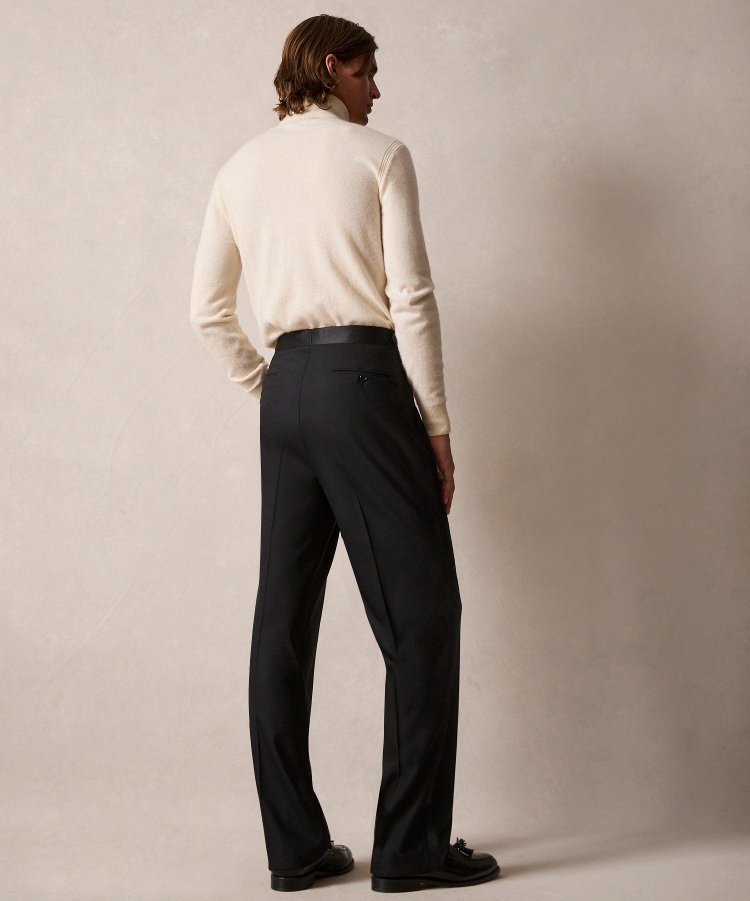 Italian Wool Relaxed Tuxedo Trouser Product Image